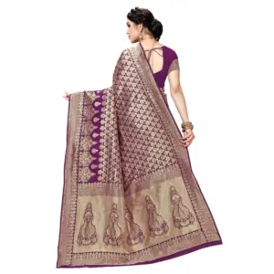 Women's Jacquard Silk Weaving Saree with Blouse – Jamli