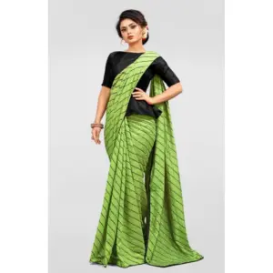 Women's Vichitra Sequence Work Saree with Blouse – Lightgreen