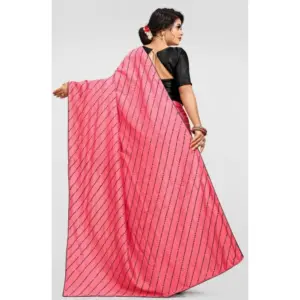 Women's Vichitra Sequence Work Saree with Blouse – Gajari
