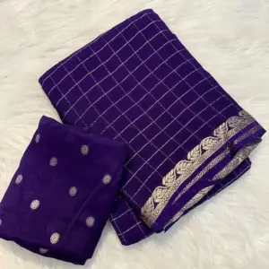 Most Gorgeous Pure Viscose Georgette Sarees With Blouse