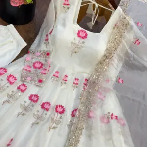 Fendy Silk Anarkali Gown Set
