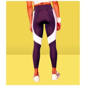 Generic Women's Polyster Solid Sport Leggings (Purple)