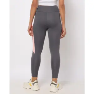 Generic Women's Polyster Solid Sport Leggings (Grey)