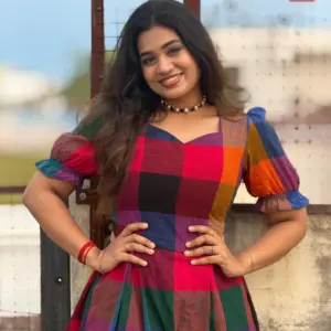 Cotton Madras Checks Dress