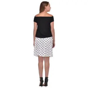 Generic Women's Cotton Blend Solid Short Sleeves Dress (Black)