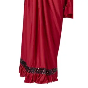 Women's Lycra Solid Saree with Blouse – Red