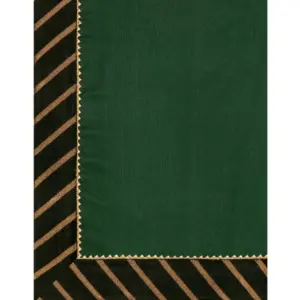 Women's Chiffon Self Design Saree with Blouse – Green