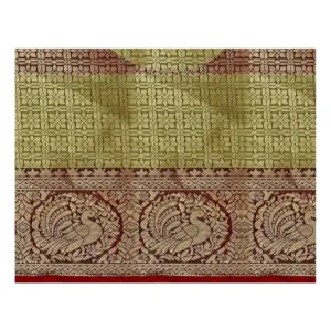 Women's Jacquard Woven Saree with Blouse – Multicolor