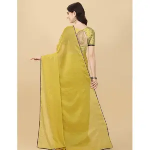 Women's Silk Blend Embellished Saree with Blouse – Mustard