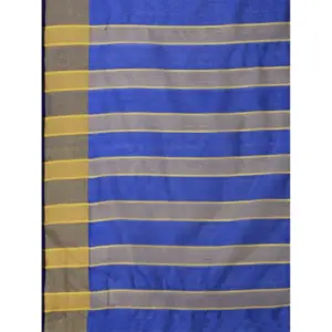 Women's Cotton Silk Striped Saree with Blouse – Multicolor