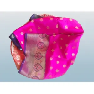 Women's Silk Blend Woven Saree with Blouse – Pink