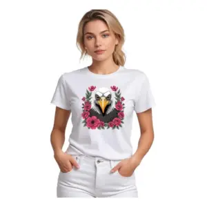 Generic Women's Polyester Solid Printed Round Neck Half Sleeve T-shirt (White)