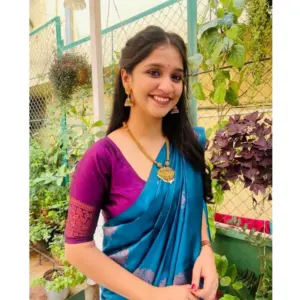 Women's Silk Printed Saree with Blouse – Rama
