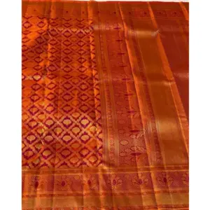 Women's Silk Printed Saree with Blouse – Red