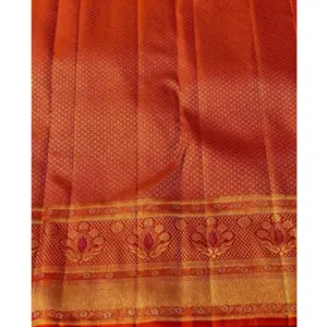 Women's Silk Printed Saree with Blouse – Red