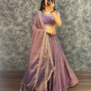 Traditional Tissue Silk Lehenga Choli Set