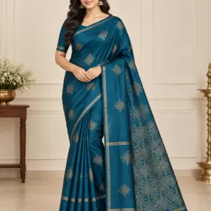 Soft Silk Saree with Blouse – Design 3