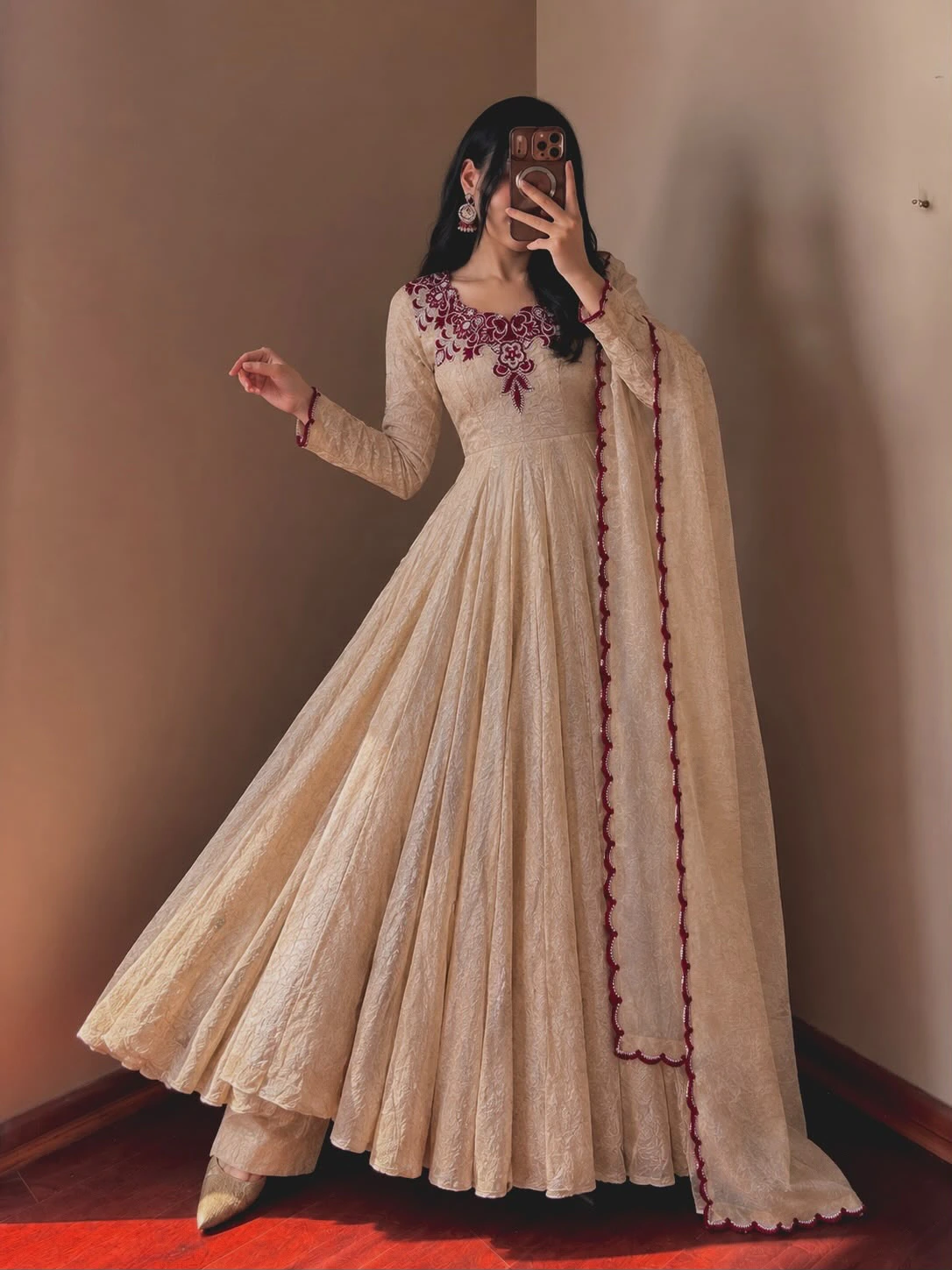 Doremon Crush Embroidered Gown