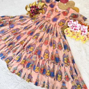 Summer Special Full Stitched Kalamkari Maxi Gown