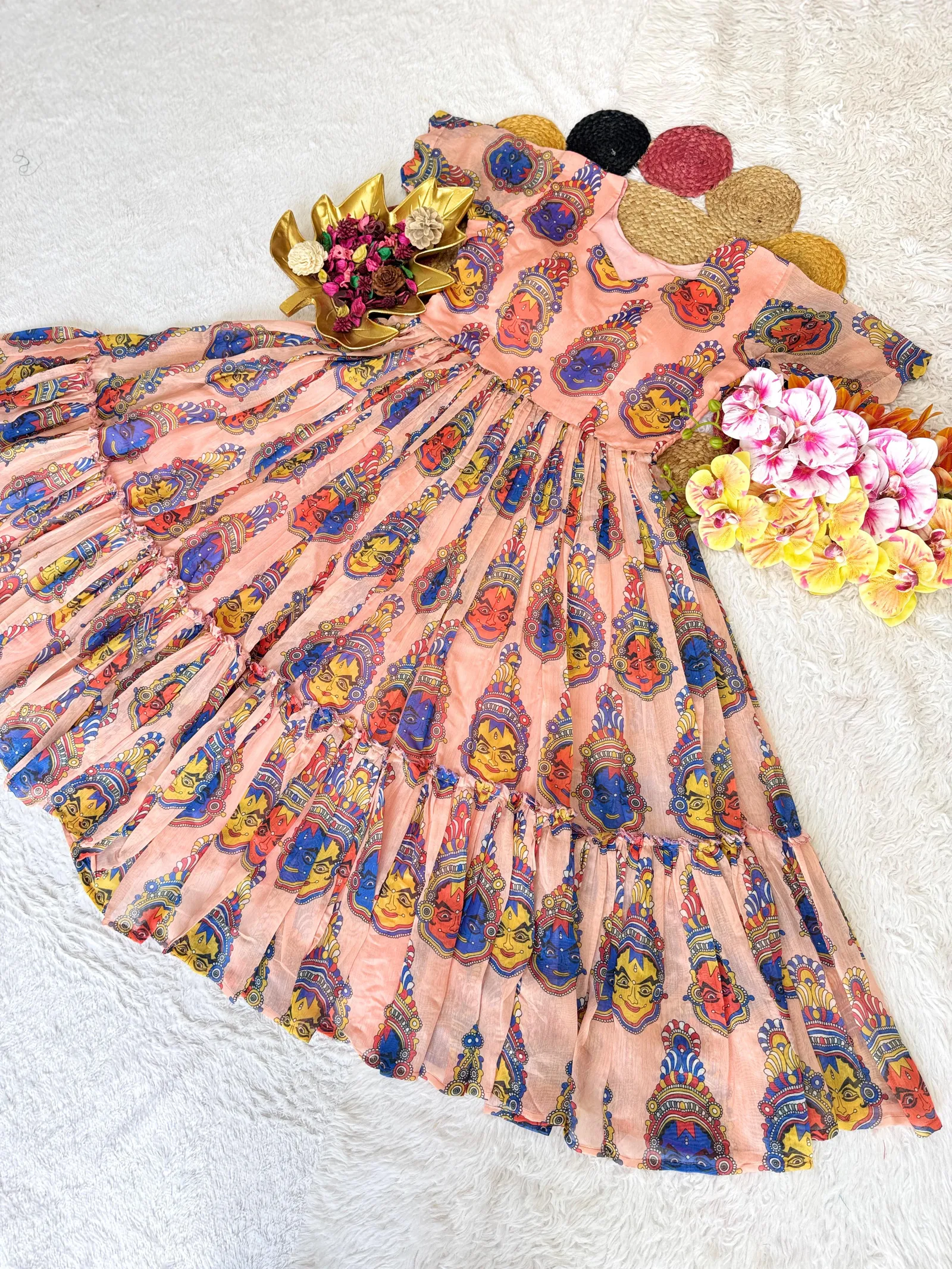 Summer Special Full Stitched Kalamkari Maxi Gown