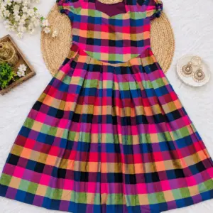 Cotton Madras Checks Dress