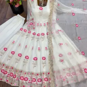 Fendy Silk Anarkali Gown Set
