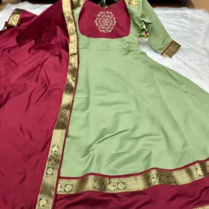 Jacquard Silk Anarkali Suit