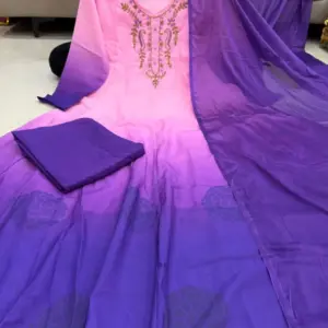 Chiffon Anarkali Gown Set