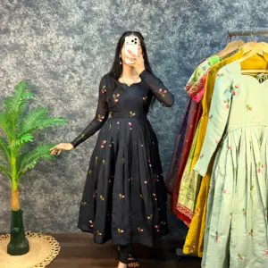 South Mull Chanderi Anarkali Set