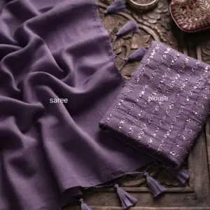 Elegant George Saree with Matching Blouse
