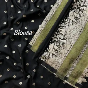 Insta Viral Khadi Crepe Silk Paithani Saree With Blouse Piece