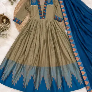 Cotton Spun Silk Anarkali
