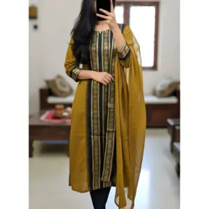 Silk Cotton Kurti Set