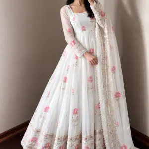 Fendy Silk Anarkali Gown Set
