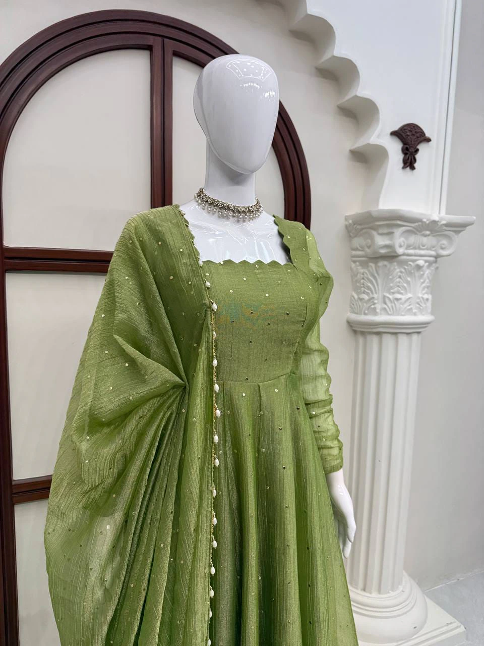 Designer Gown with Pent Set Elegant Ethnic Wear Crafted in Classy Tones with Premium Fabric
