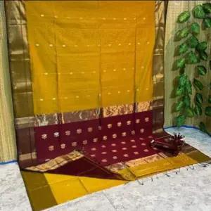 Silk Cotton Saree with Big Border