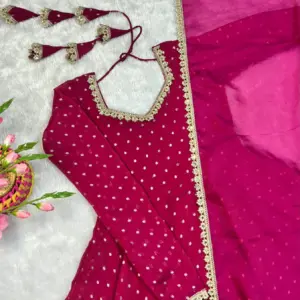 Nc Moss Gown with Dupatta