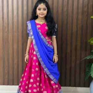 Traditional Pure Silk Fully Stitched Lehenga Choli Set