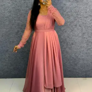 Exclusive party wear 3 in 1 style gown outfit
