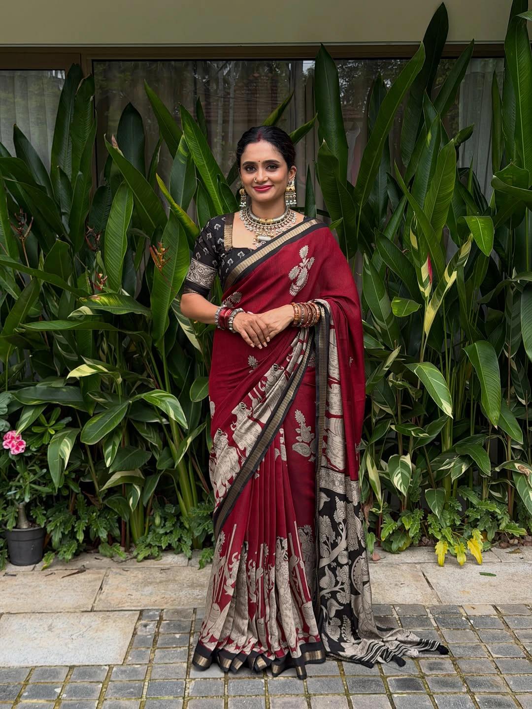 Georgette Zari Border Saree
