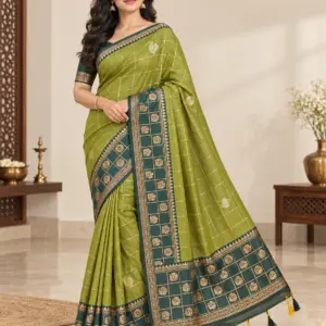 Soft Silk Saree with Blouse – Design 4