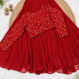 Georgette Embroidered Lehenga Set