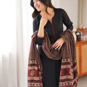 Rayon Kurti Pant Dupatta Set