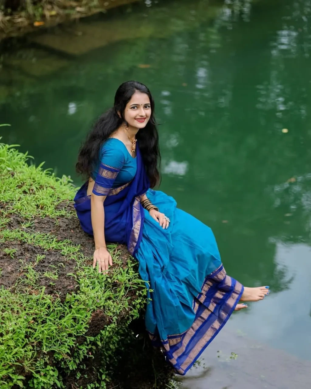 Traditional Kanjivaram Silk Half-Sarees