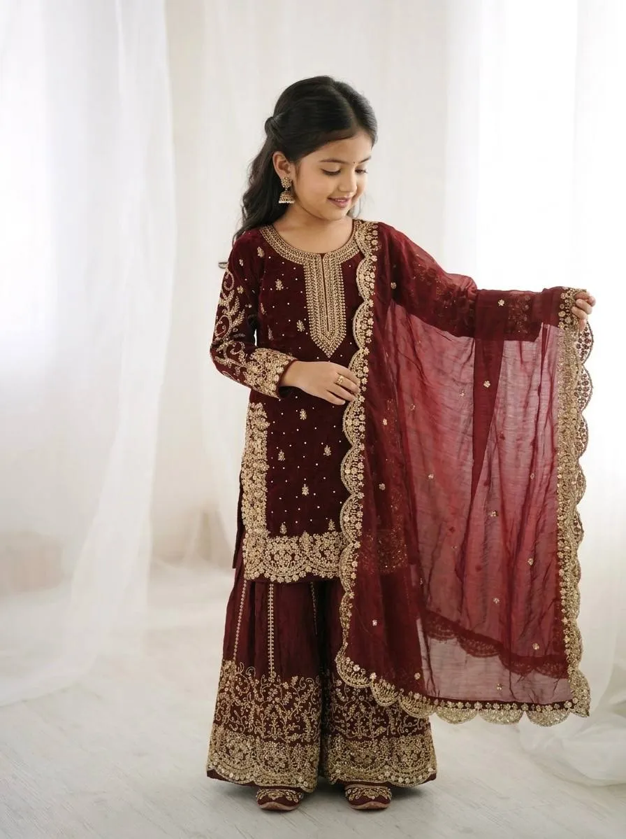 Premium mom & daughter Combo Ready to Wear sharara set