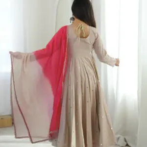Roman Silk Anarkali Set