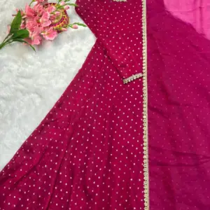 Nc Moss Gown with Dupatta