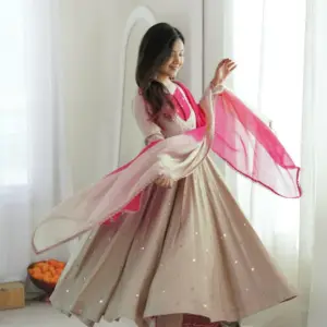 Roman Silk Anarkali Set