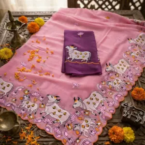 Embroidered Saree with Blouse