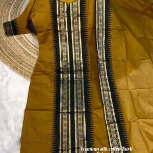 Silk Cotton Kurti Set